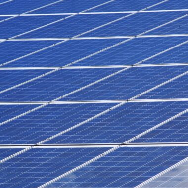 Close-up view of solar panels outdoors capturing renewable energy efficiently.